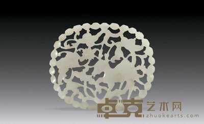 明代 白玉透雕福禄纹珮 直径5.6cm